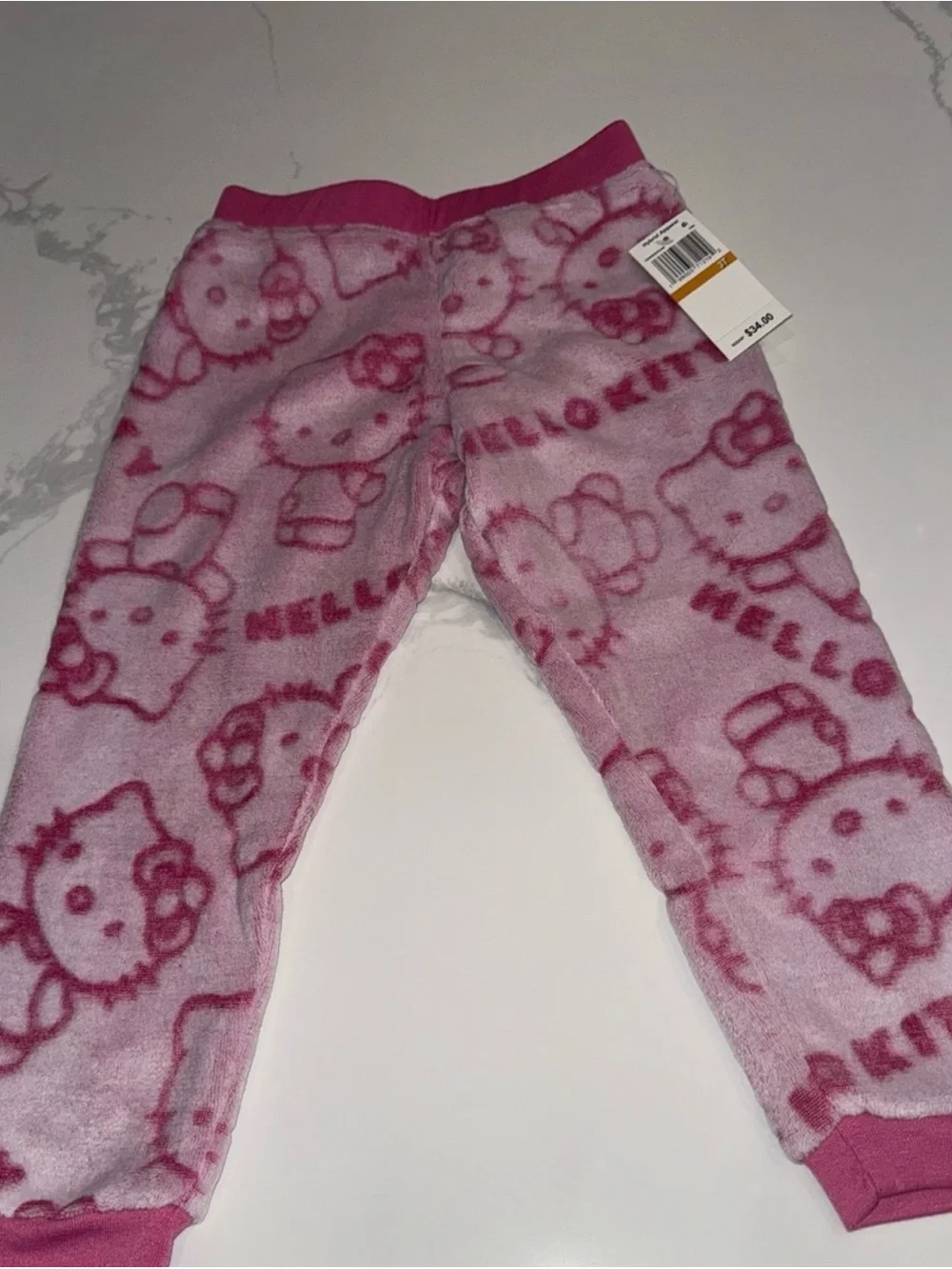 Hello Kitty Toddler Girls’ Soft Plush Sweatshirt and Joggers 3T